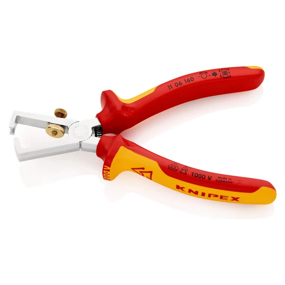 KNIPEX Huzalcsupaszító (blankoló) fogó nyitórugóval, univerzális 160mm (11 06 160)