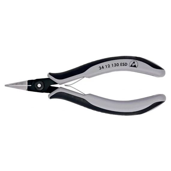 KNIPEX ESD Precíziós-elektronikai markoló fogó, lapos, széles pofa 135mm (34 12 130 ESD)