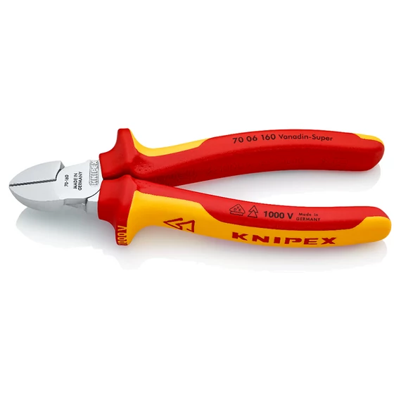 KNIPEX SZIGETELT Oldalcsípő fogó 160mm (70 06 160)