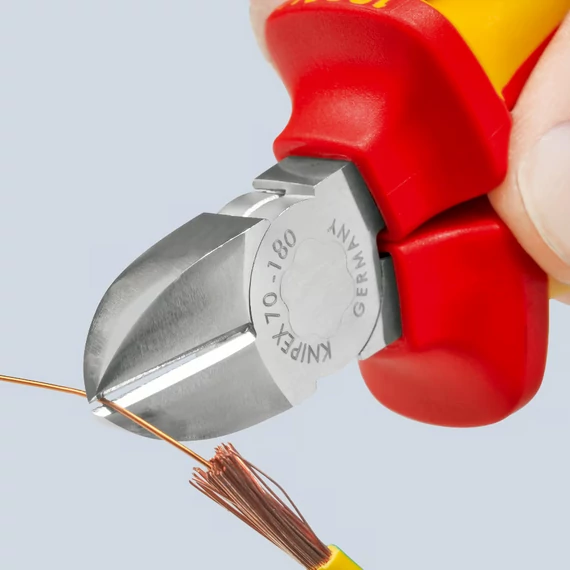 KNIPEX SZIGETELT Oldalcsípő fogó 180mm (70 06 180)