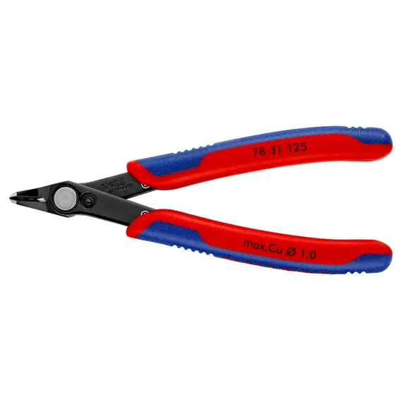 KNIPEX Electronic-Super-Knips Elektronikai oldalcsípő fogó, barnított 125mm (7831125)