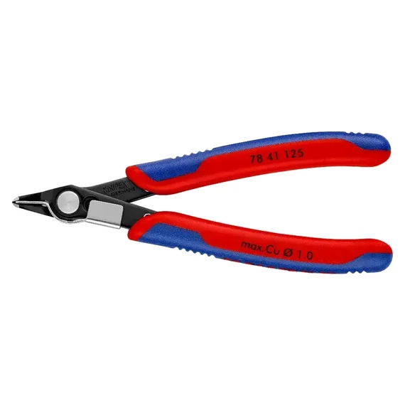 KNIPEX Electronic Super Knips Oldalcsípőfogó barnított, keskeny fej 125mm (78 41 125)