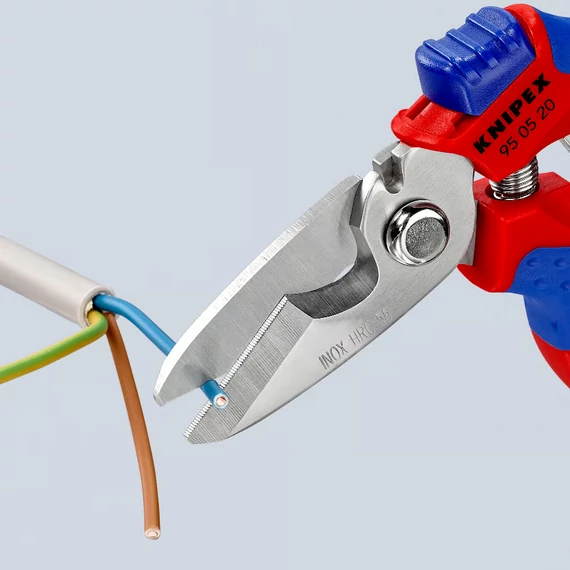 KNIPEX Ferde villanyszerelő olló 160mm (95 05 20 SB)