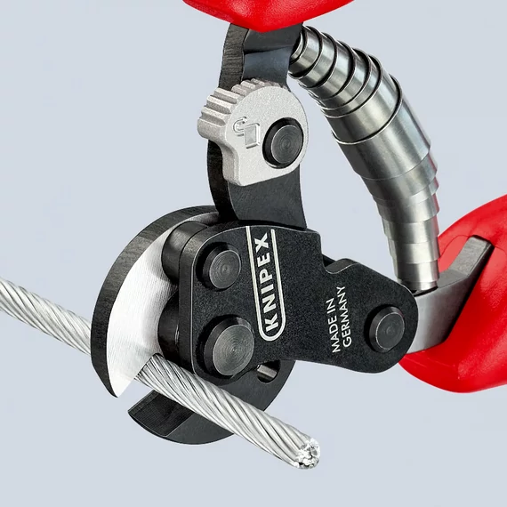 KNIPEX Drótkötél olló nagy szilárdságú drótkötelekhez is 160mm (95 62 160)