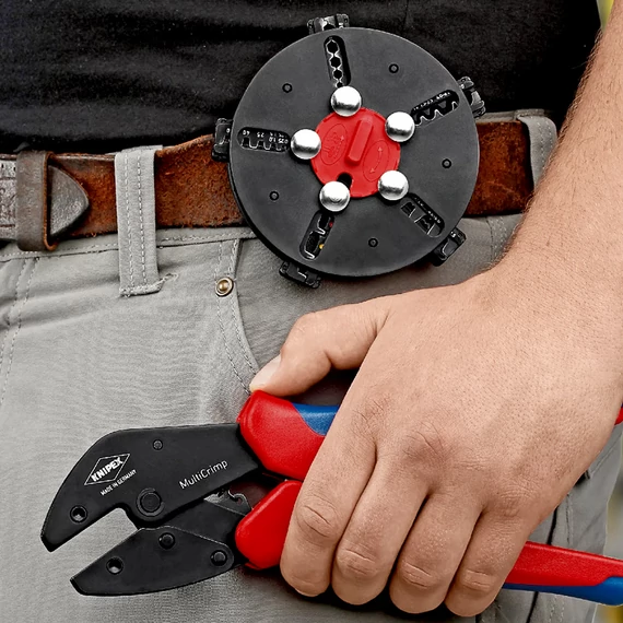 KNIPEX MultiCrimp Krimpelő fogó cseretárral, barnított 250mm (97 33 02)