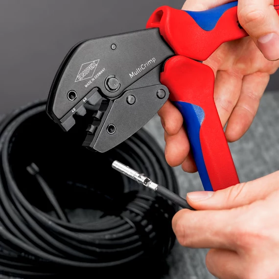 KNIPEX MultiCrimp Krimpelő fogó cseretárral, 0,25-6mm2, AWG24-10, 250mm (97 33 03)