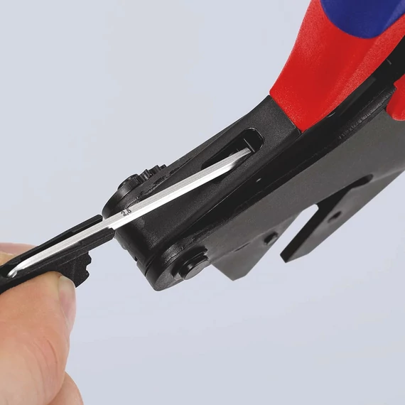 KNIPEX Krimpelő-rendszerfogó cserélhető krimp profilokhoz (betét nélkül) 200mm (97 43 200 A)