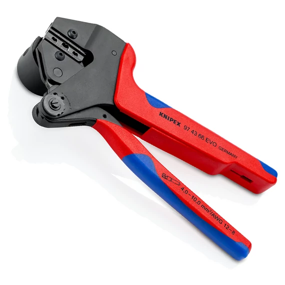 KNIPEX Krimpelő-rendszerfogó cserélhető krimp profilokhoz, 4-10mm2, 200mm (97 43 66 EVO)