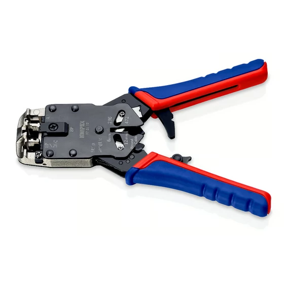 KNIPEX Krimpelő fogó Western-dugóhoz, barnított 200mm (97 51 12 SB)