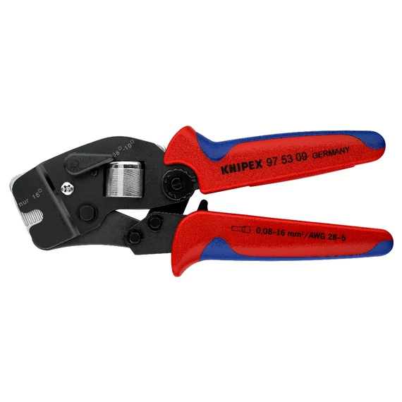 KNIPEX Önbeállító krimpelő fogó érvéghüvelyekhez, elülső bevezetés, 190mm (97 53 09 SB)