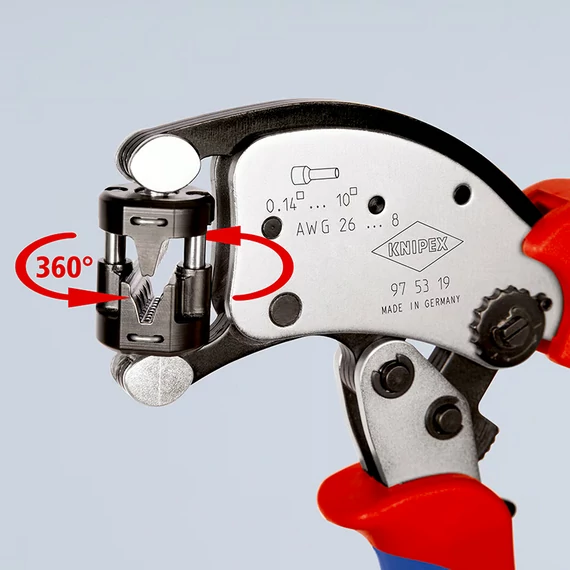 KNIPEX Twistor T Önbeálló krimpelőfogó 200mm (97 53 19)
