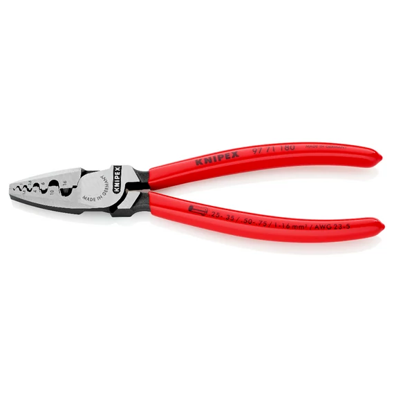 KNIPEX Érvéghüvely fogó (blankoló) 180mm (97 71 180)