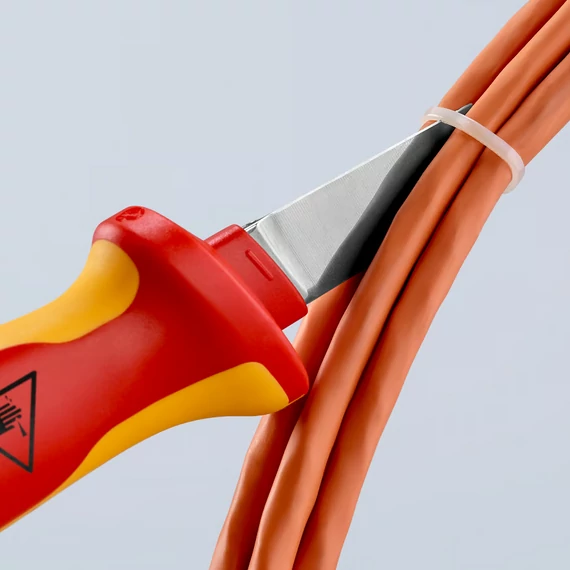 KNIPEX Szigetelt kábelcsupaszító (blankoló) kés 190mm (98 52 SB)