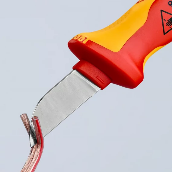 KNIPEX Szigetelt kábelcsupaszító (blankoló) kés 190mm (98 52 SB)