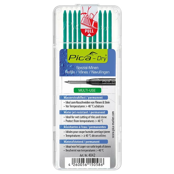 PICA DRY Jelölőmarker betét, vízálló 2,8x125mm 10db (Zöld) (4042)