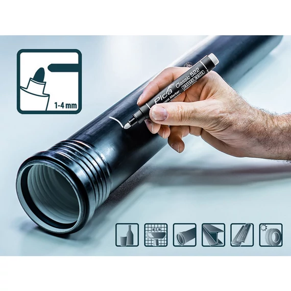 PICA INSTANT Kerekhegyű jelölőfilc 1-4mm (Fehér) (522/52)