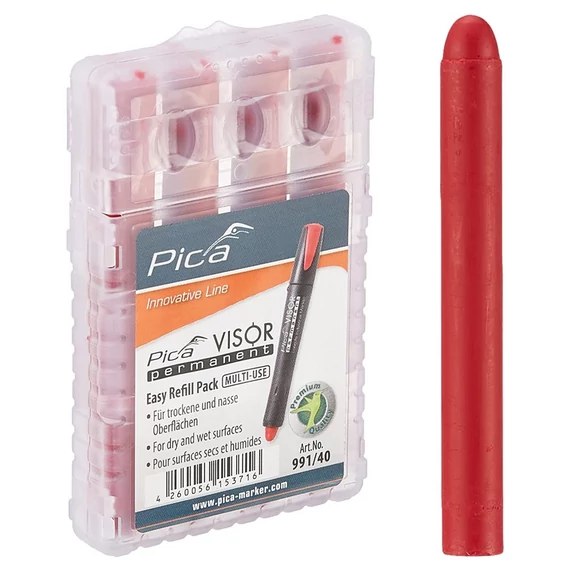 PICA VISOR Jelölőfilc 10mm (Piros) (4db/csomag) (991/40)