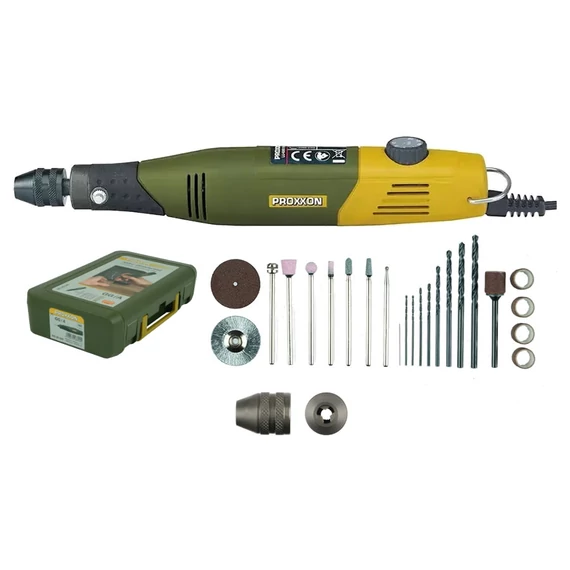 PROXXON MICROMOT 80/EF Maró/fúrógép 230V + univerzális szett, 25db-os