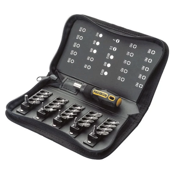 PROXXON Kompakt bitkészlet Mini FLEX-DOT markolattal, PH/PZ/SL/HX/TX, 26db-os