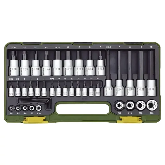 PROXXON Torx/Imbusz dugókulcs készlet 1/4