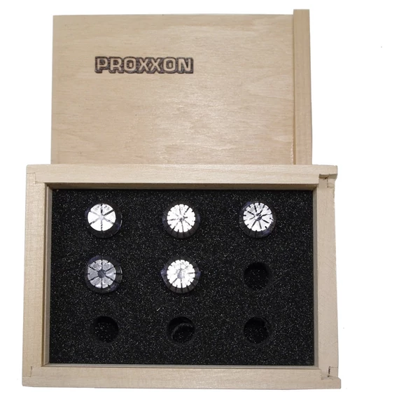 PROXXON ER 16 típusú befogópatronkészlet több tartományban, FF és PF 250/BL-hez, 2,4-5mm