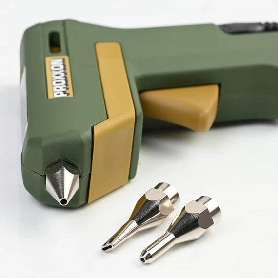 PROXXON HKP 220 Ragasztó pisztoly 200°C, 230V + 4db, 7x100mm ragasztórúd + 3db fém fúvóka