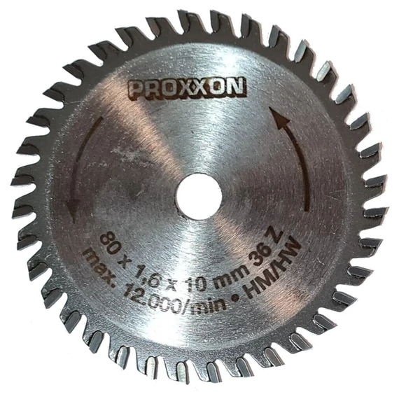 PROXXON Körfűrészlap keményfém heggyel, T36, 80x1,6x10mm