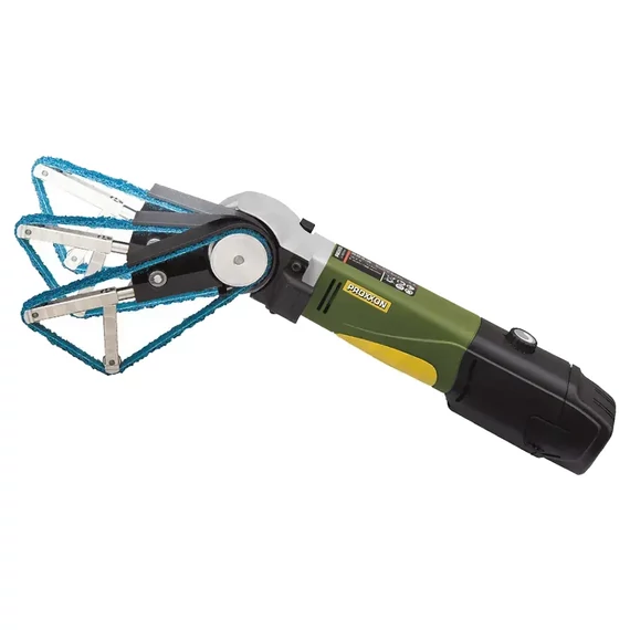 PROXXON RBS/A Akkus szalagcsiszoló 60°, 10x330mm (2,6Ah/10,8V)