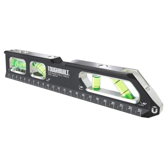 TOUGHBUILT H2-L-M23T-M Mágneses vízmérték 4 libellás 23cm (TB-H2-L-M23T-M)