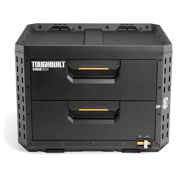 TOUGHBUILT StackTech XL 2 Zárható szerszámosláda, 2 fiókos, 560x430x420mm