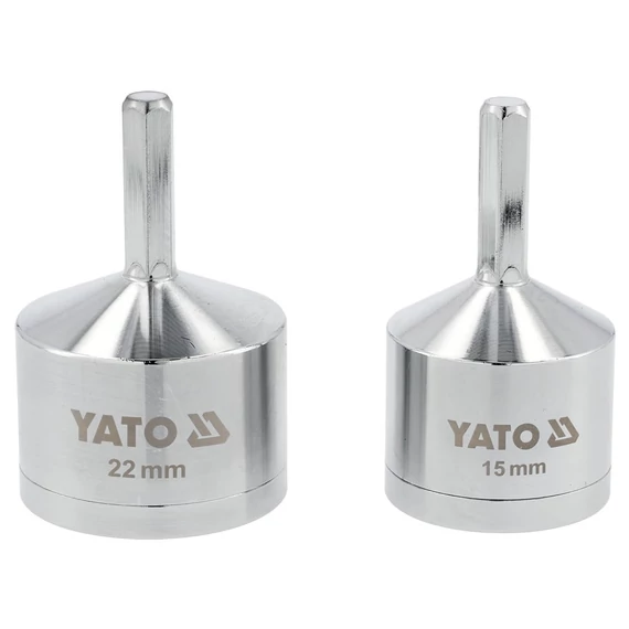 YATO Rézcső tisztító kefe készlet, hatszög szár, 15-22mm, 2db-os