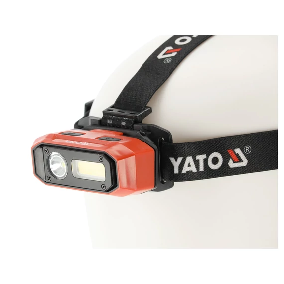 YATO Akkus LED fejlámpa 800lm, Li-ion, mozgásérzékelős (YT-08594)