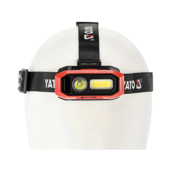 YATO Akkus LED fejlámpa 800lm, Li-ion, mozgásérzékelős (YT-08594)