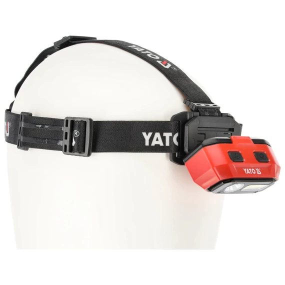 YATO Akkus LED fejlámpa 800lm, Li-ion, mozgásérzékelős (YT-08594)
