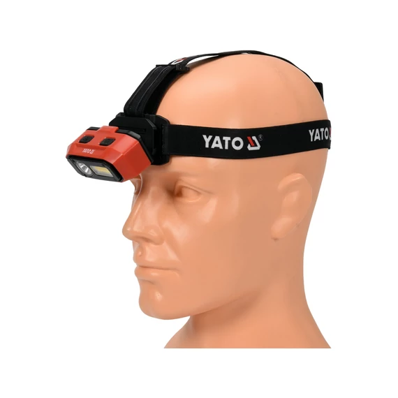 YATO Akkus LED fejlámpa 800lm, Li-ion, mozgásérzékelős (YT-08594)