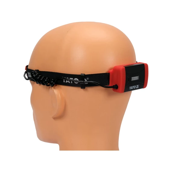 YATO CREE XTE Akkus fejlámpa IP44 500lm (Li-Ion 1000mAh 3,7V) (YT-08596)