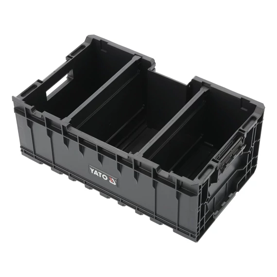 YATO Toolbox Nyitott szerszámosláda moduláris 2 rekesszel, 2 füllel 576x359x237mm (YT-09168)