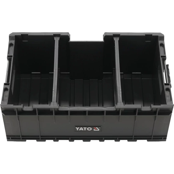 YATO Toolbox Nyitott szerszámosláda moduláris 2 rekesszel, 2 füllel 576x359x237mm (YT-09168)