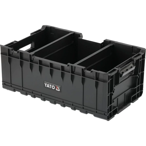 YATO Toolbox Nyitott szerszámosláda moduláris 2 rekesszel, 2 füllel 576x359x237mm (YT-09168)