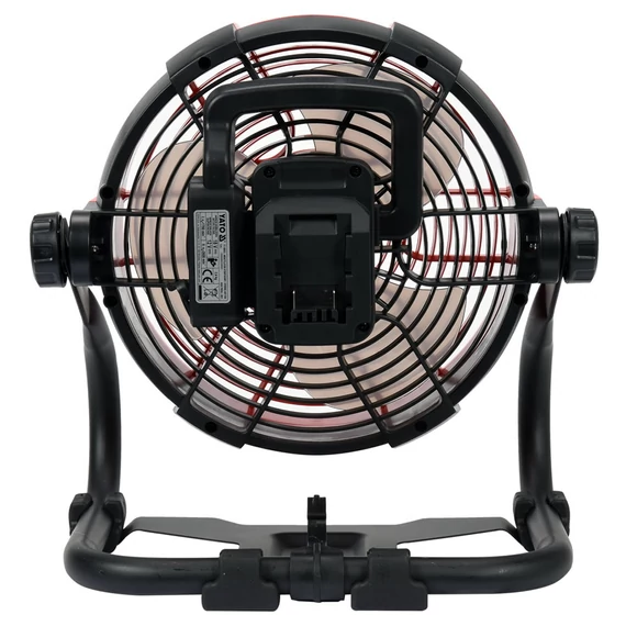 YATO Akkus hibrid ventilátor, 230mm, IPX0, 18V/230V (Akku és töltő nélkül!)