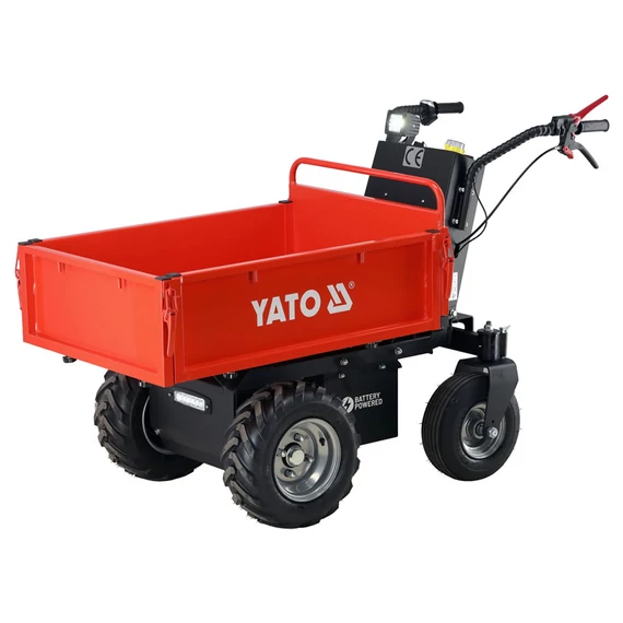YATO Akkus szénkefementes anyagmozgató (talicska) BILLENCS felépítmény, 500kg, 1000W (32,0Ah/48V)