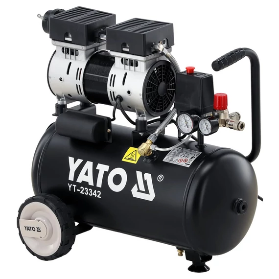 YATO Kompresszor, csendes, olajmentes, 24l, 8bar, IPX0, 750W/230V