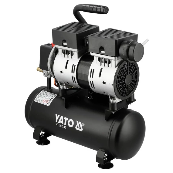YATO Kompresszor, csendes, olajmentes, 8bar, 6l, IPX0, 550W/230V