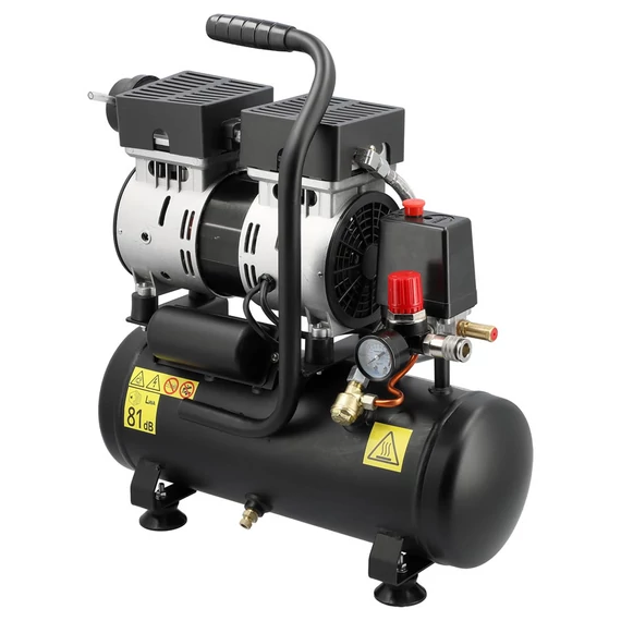 YATO Kompresszor, csendes, olajmentes, 8bar, 6l, IPX0, 550W/230V