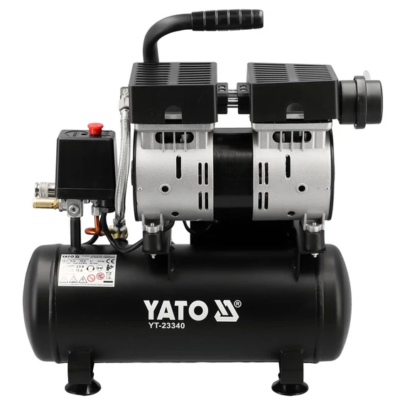 YATO Kompresszor, csendes, olajmentes, 8bar, 6l, IPX0, 550W/230V