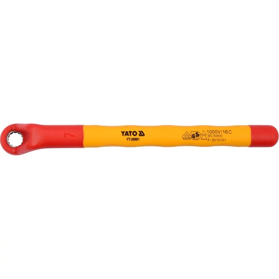 YATO Szigetelt csillagkulcs, hajlított 7mm 1000V