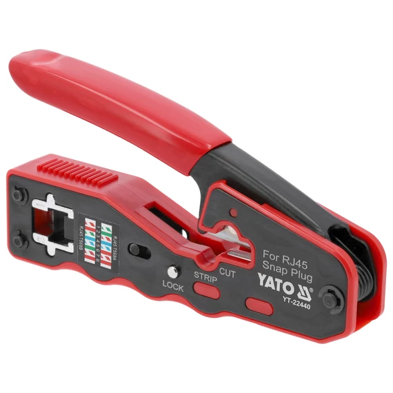 YATO Krimpelő fogó UTP hálózati/RJ45 csatlakozókhoz 135mm (YT-22440)