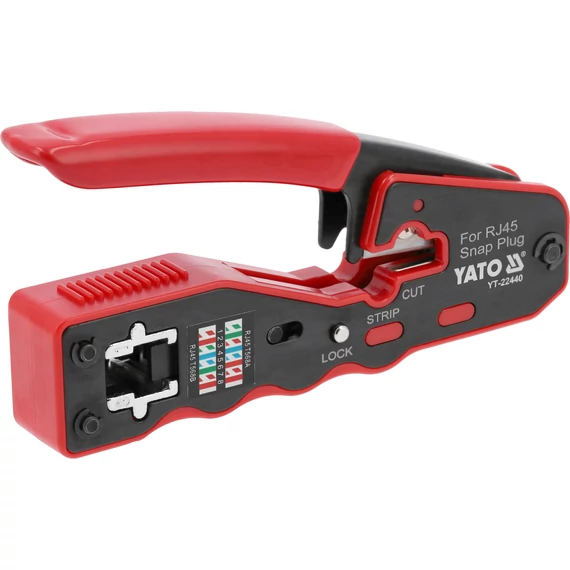 YATO Krimpelő fogó UTP hálózati/RJ45 csatlakozókhoz 135mm (YT-22440)