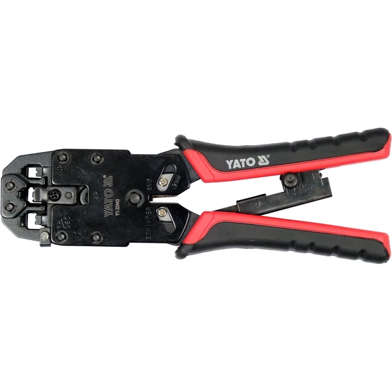 YATO Krimpelő fogó RJ45 és RJ11-10 csatlakozókhoz 205mm (YT-22443)