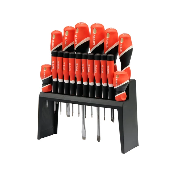 YATO Csavarhúzó készlet 18 részes, fali tartóval (SL+PH+TORX) (YT-25982)